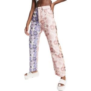 Ragged Priest Multicolor Floral Relaxed Leg Jeans Size 32